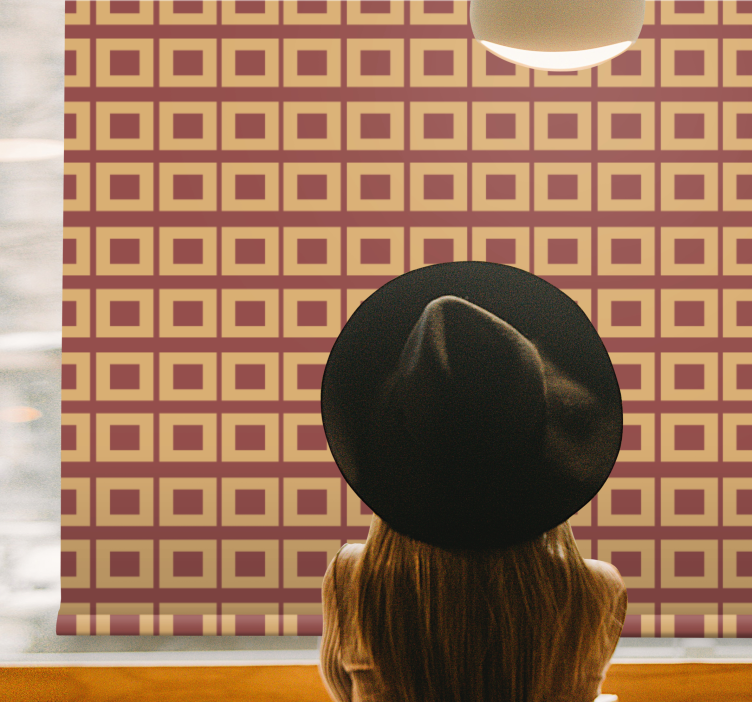 Store enrouleur textures et motifs motif carré géométrique - TenStickers