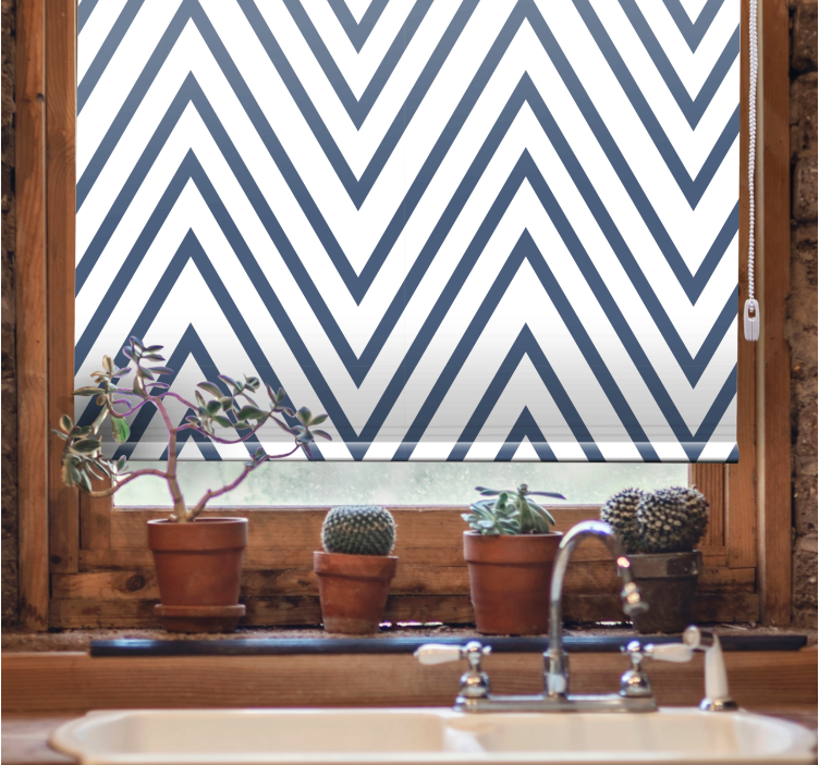 Store enrouleur textures et motifs motif de lignes en zigzag - TenStickers