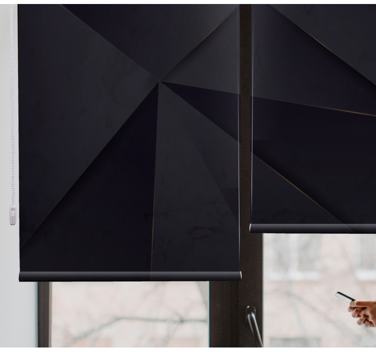 Store enrouleur textures et motifs motifs géométriques noirs - TenStickers