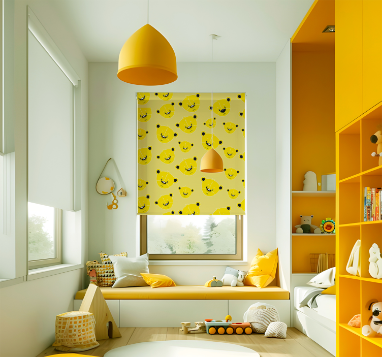 Store jaune modèle d'ours - TenStickers