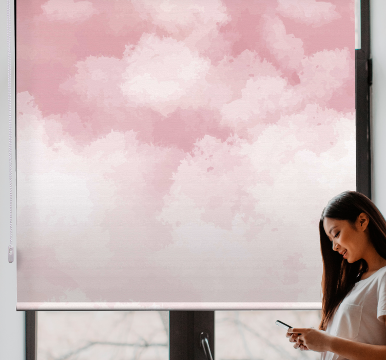 Stores nuages Texture réaliste rose - TenStickers