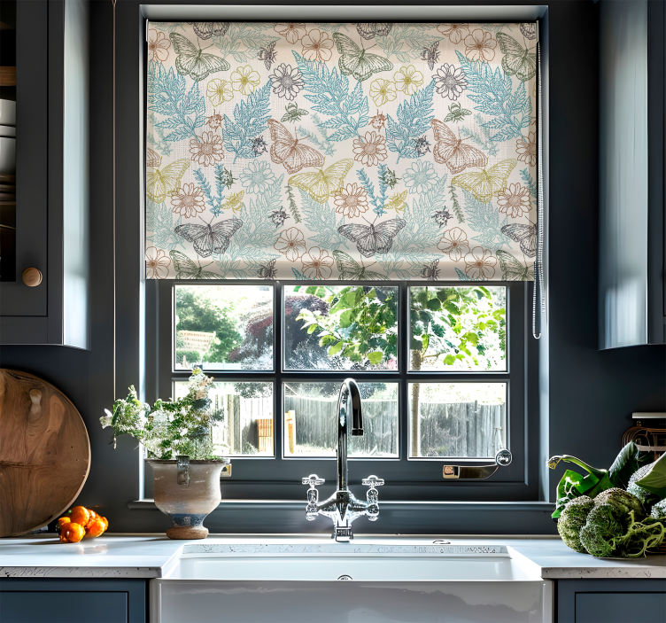 Store papillon papillons floraux - TenStickers