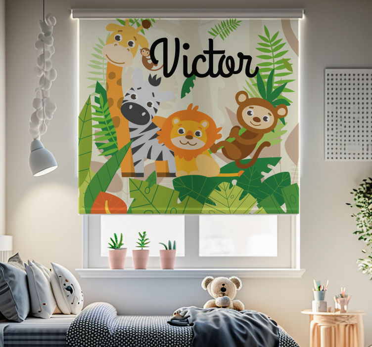 Store enfants animaux de la jungle personnalisésAnimaux de la jun - TenStickers