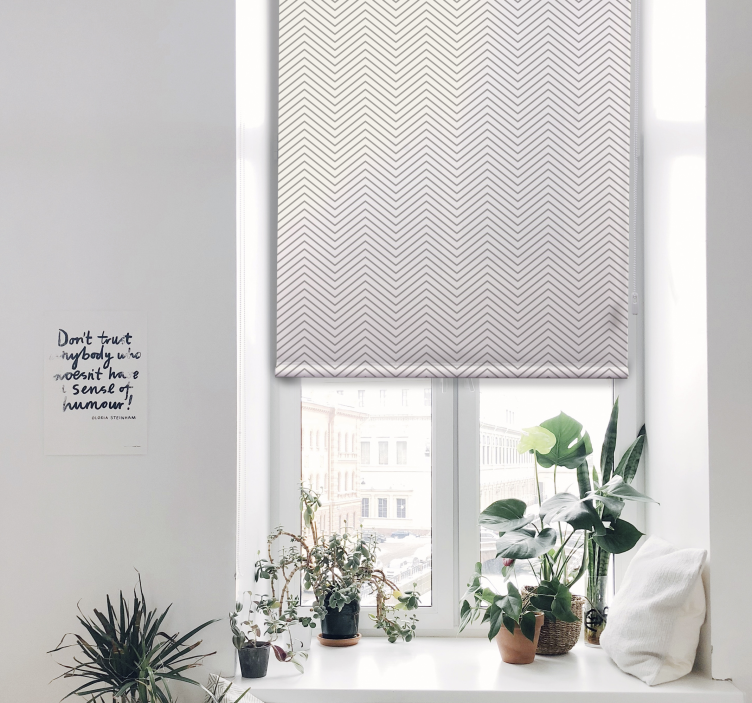 Stores rustiques Lignes grises - TenStickers