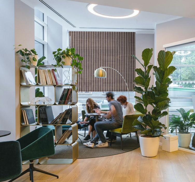 Stores textures et motifs Estor oficina rayas verticales - TenStickers