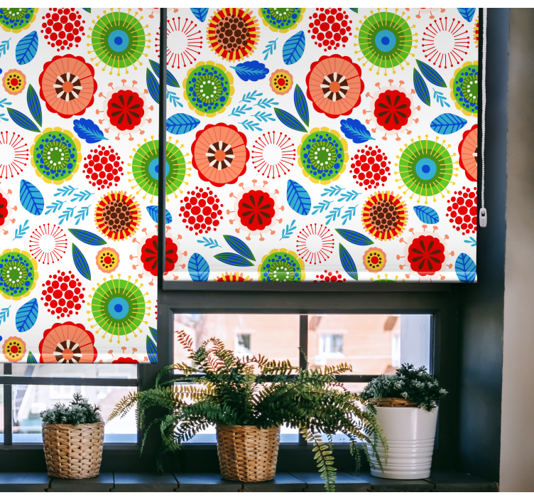 Stores fleurs Vernis multicolore - TenStickers