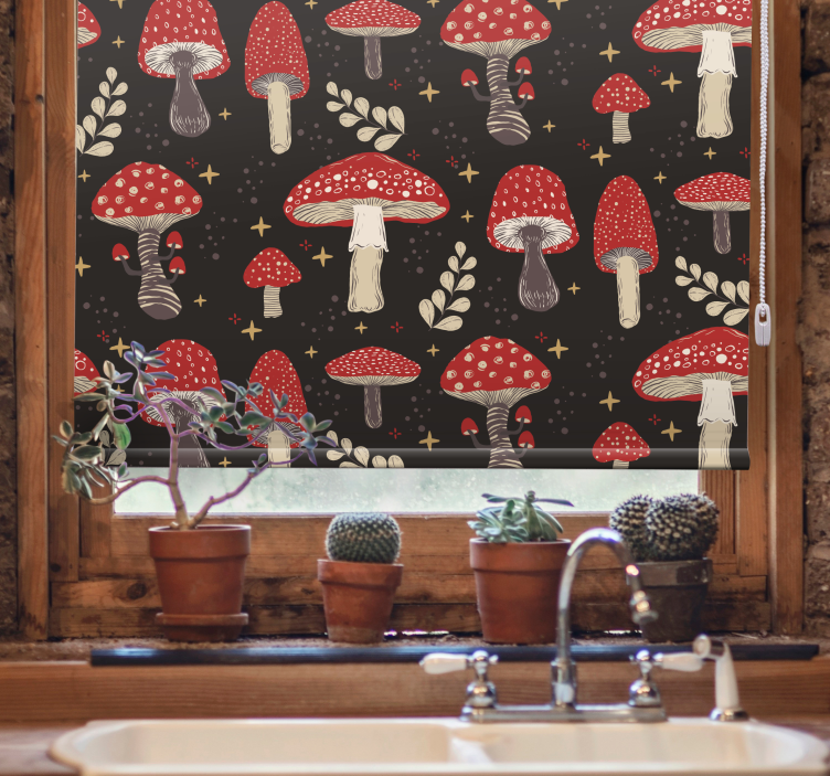 Stores cuisine Modèle de champignons rouges - TenStickers