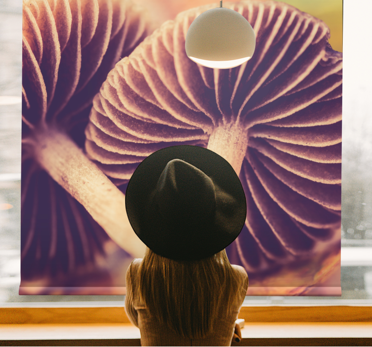 Stores enrouleurs fleurs et plantes branchies de champignons - TenStickers