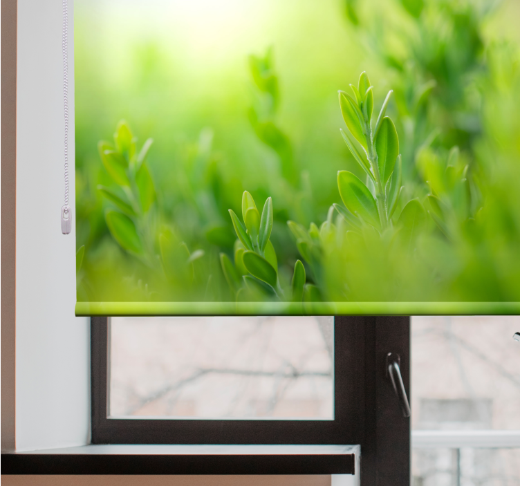 Stores enrouleurs fleurs et plantes image verdoyante - TenStickers