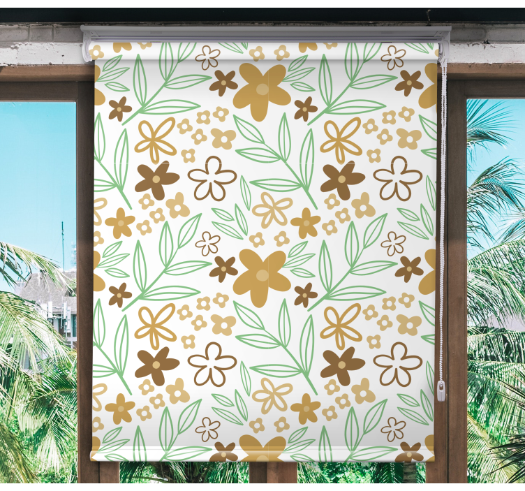 Stores enrouleurs fleurs et plantes motif floral - TenStickers