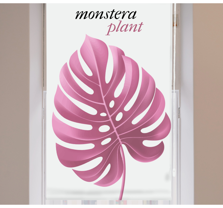 Stores enrouleurs fleurs et plantes plante monstera rose - TenStickers