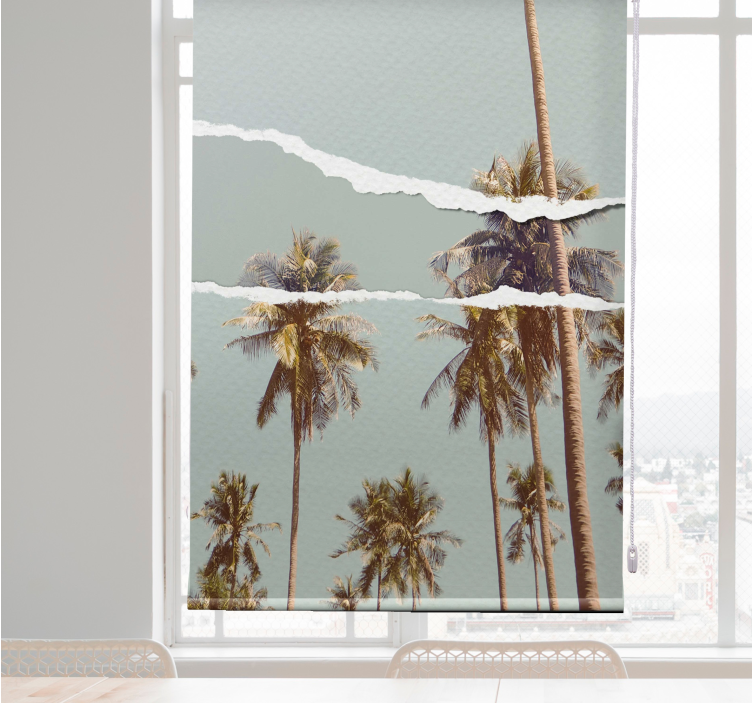 Store enrouleur arbre conception d'été de palmier - TenStickers