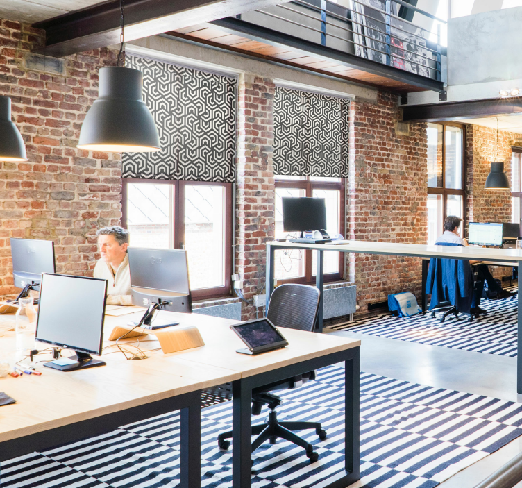 Store moderne Rideau à sticker géométrique hypnotique - TenStickers