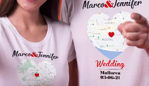 T-shirts pour couples personnalisés