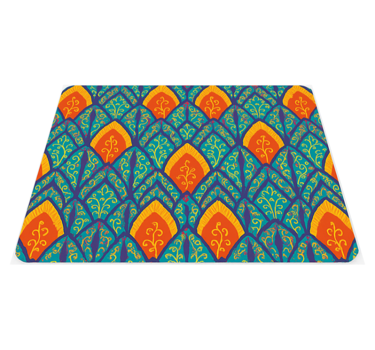 Set de table original motif paon indien coloré - TenStickers