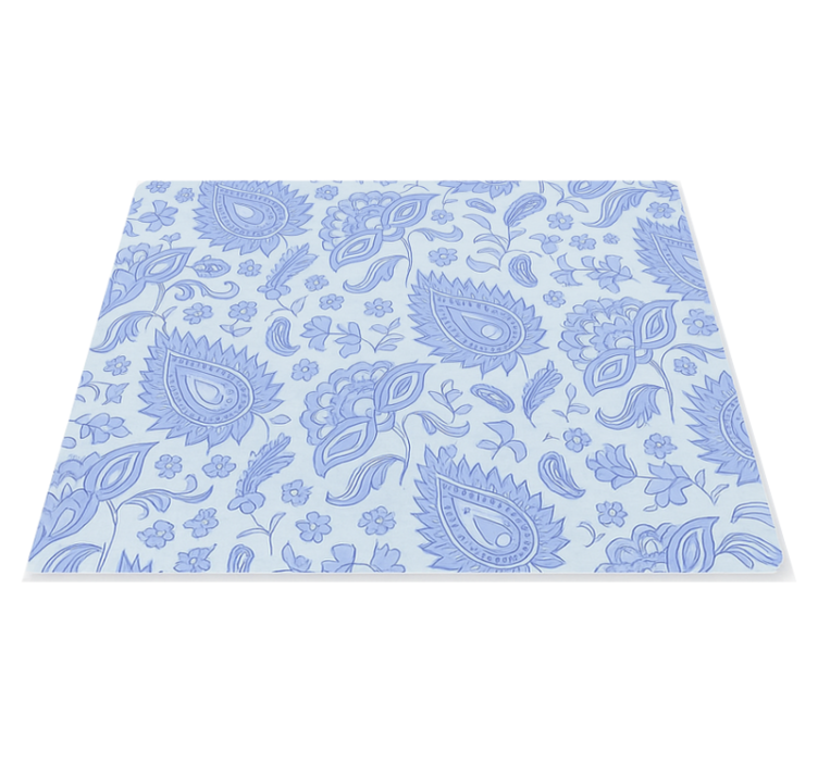 Set de table original motif floral bleu paisley - TenStickers