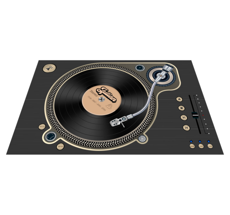 sets de table nom de disque sticker - TenStickers