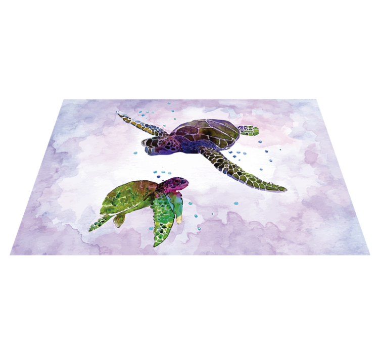 set de table tortue Tortues colorées - TenStickers