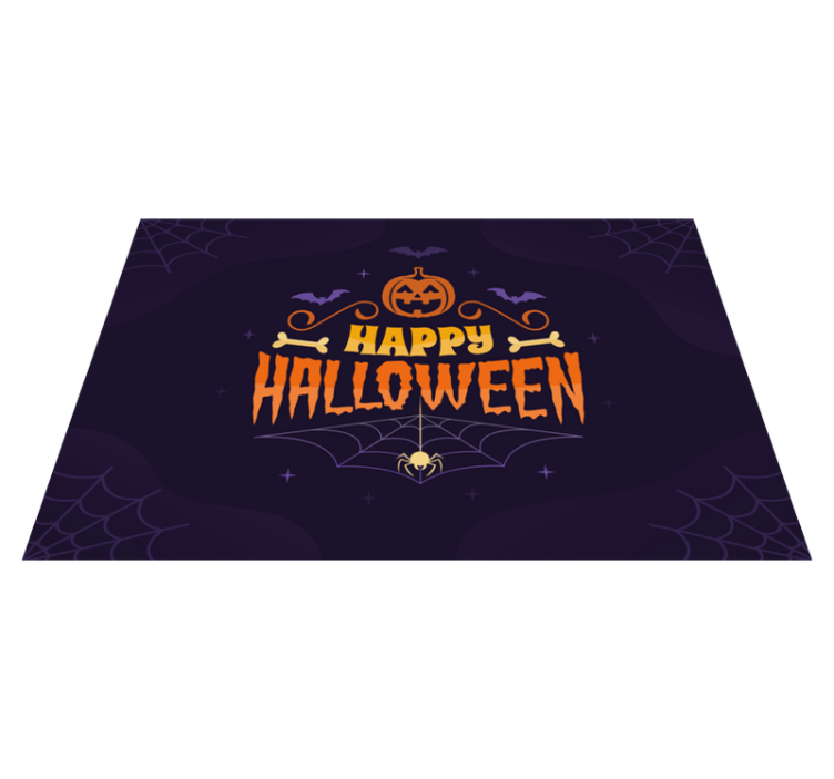 set de table texte joyeux halloween - TenStickers