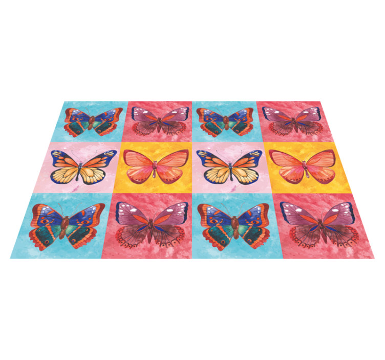 set de table papillon Carrelage coloré - TenStickers