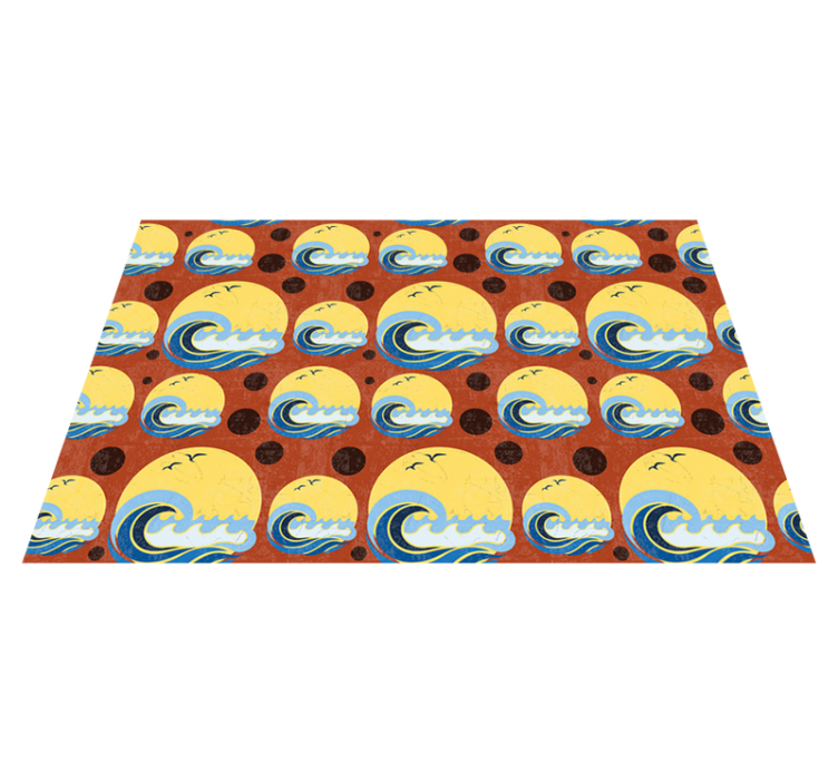 Set de table moderne motif vagues stylisées - TenStickers