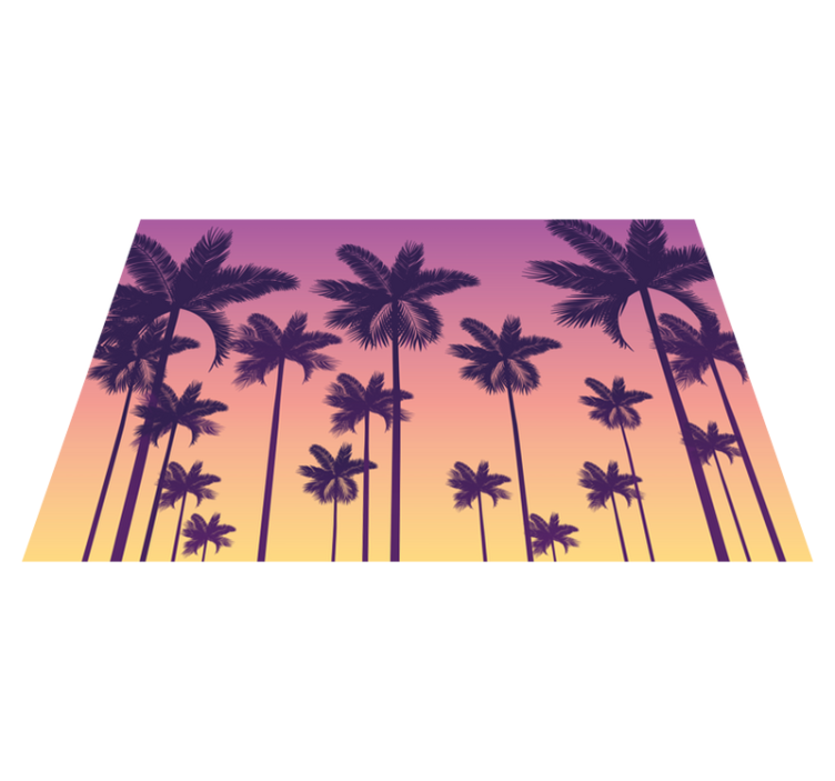 Set de table original coucher de soleil palmier - TenStickers