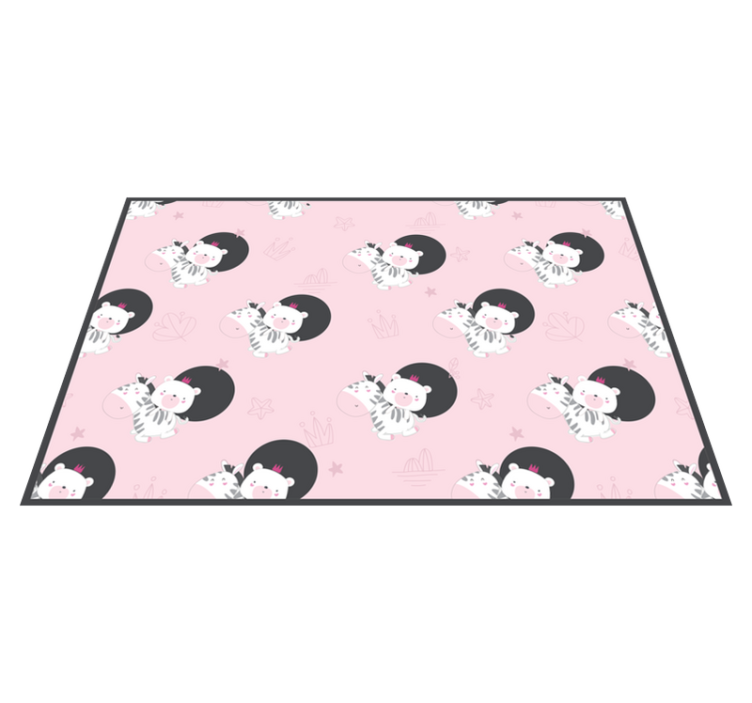 Set de table enfant illustrations de zèbres mignons - TenStickers