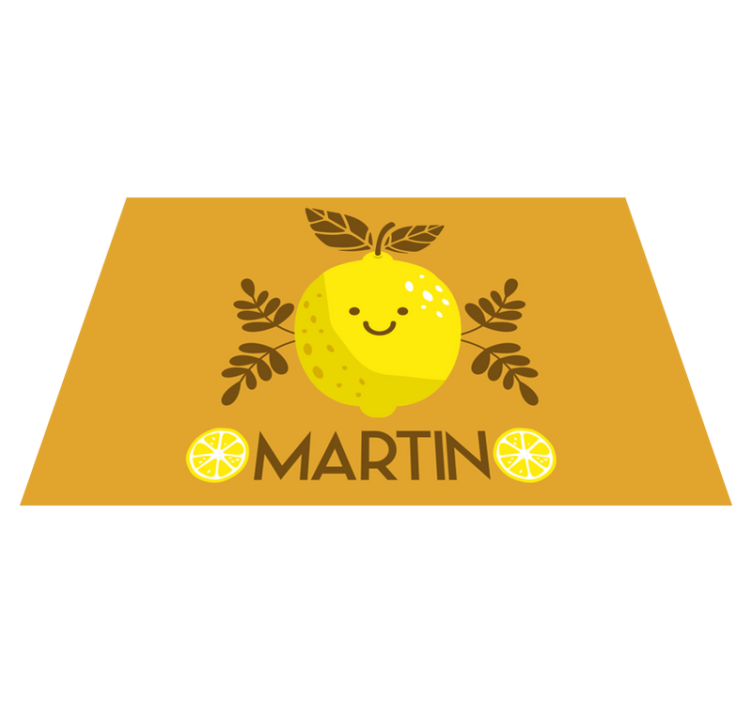 Set de table enfant illustration citron heureux - TenStickers