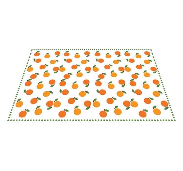 Set de table original oranges aux feuilles vertes - TenStickers