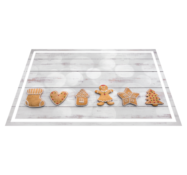 Set de table noël assortiment de biscuits en pain d'épice - TenStickers