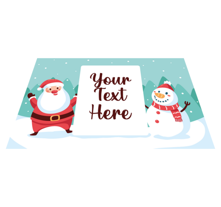 Set de table noël père noël et bonhomme de neige - TenStickers