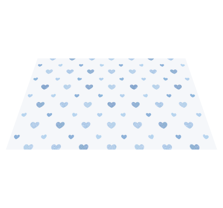 Set de table original motif cœurs bleu clair - TenStickers