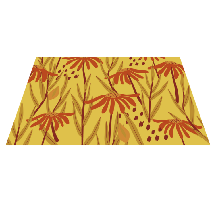Set de table original motif floral jaune - TenStickers