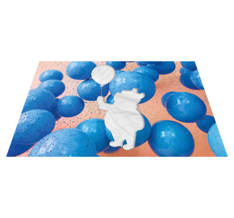 Set de table enfant ours tenant un ballon - TenStickers