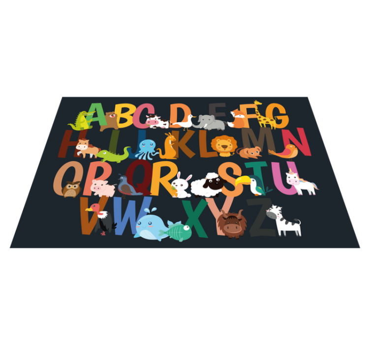 Set de table enfant personnages animaliers alphabet - TenStickers