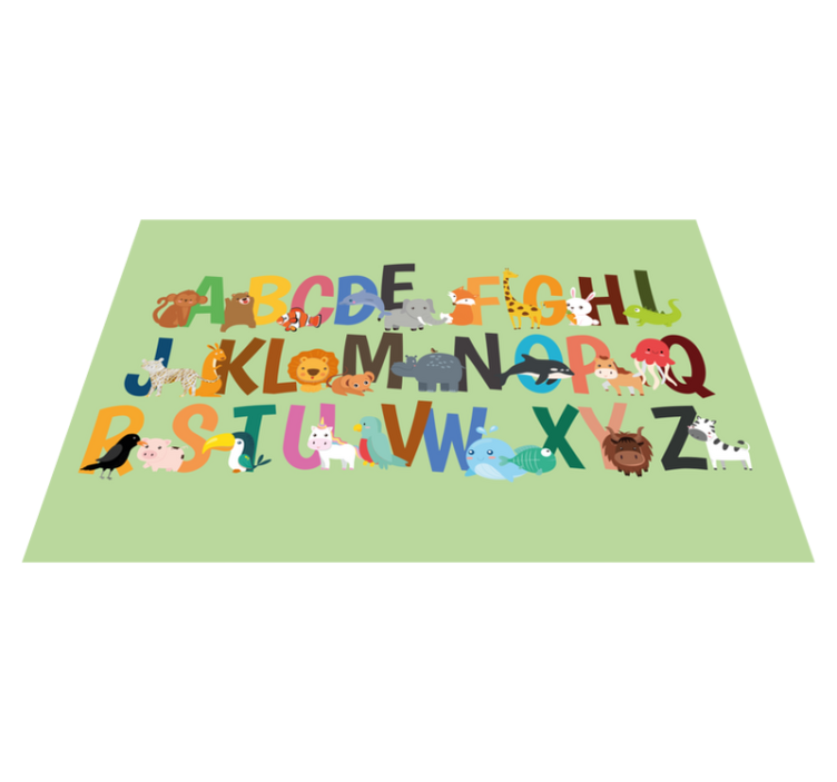 Set de table enfant alphabet des animaux - TenStickers