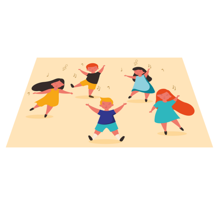 Set de table enfant danseurs joyeux - TenStickers