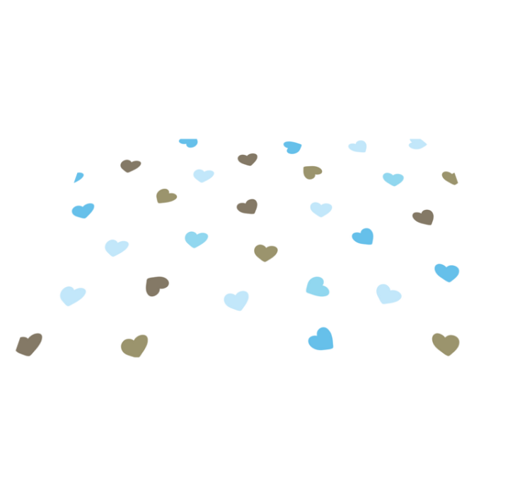 Set de table original motif cœur coloré - TenStickers