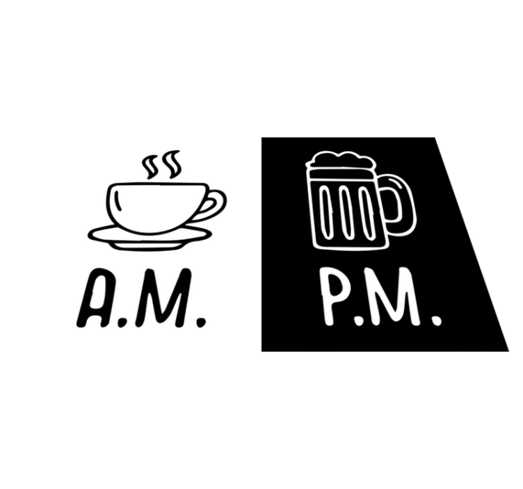 Set de table citation café bière contrasté - TenStickers