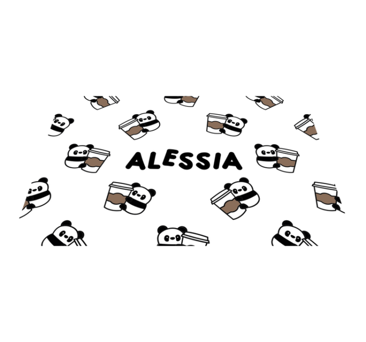 Set de table enfant personnages pandas mignons - TenStickers