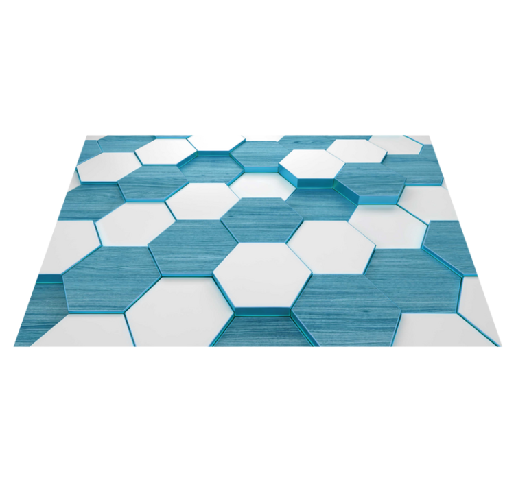 Set de table moderne motif hexagonal bleu - TenStickers