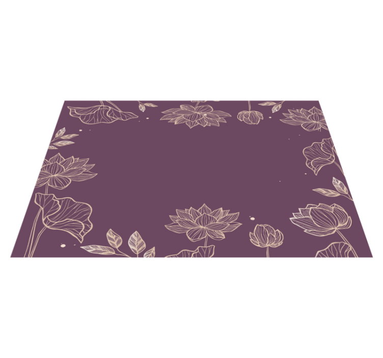 Set de table élégant motif floral lotus - TenStickers