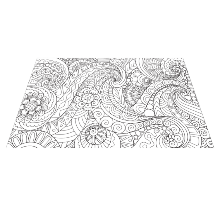 Set de table design elegant Mandala blanc - TenStickers