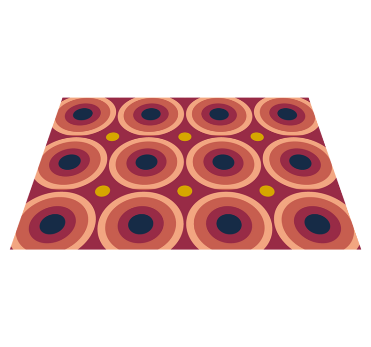 Set de table original Cercles orange vintage des années 70 - TenStickers