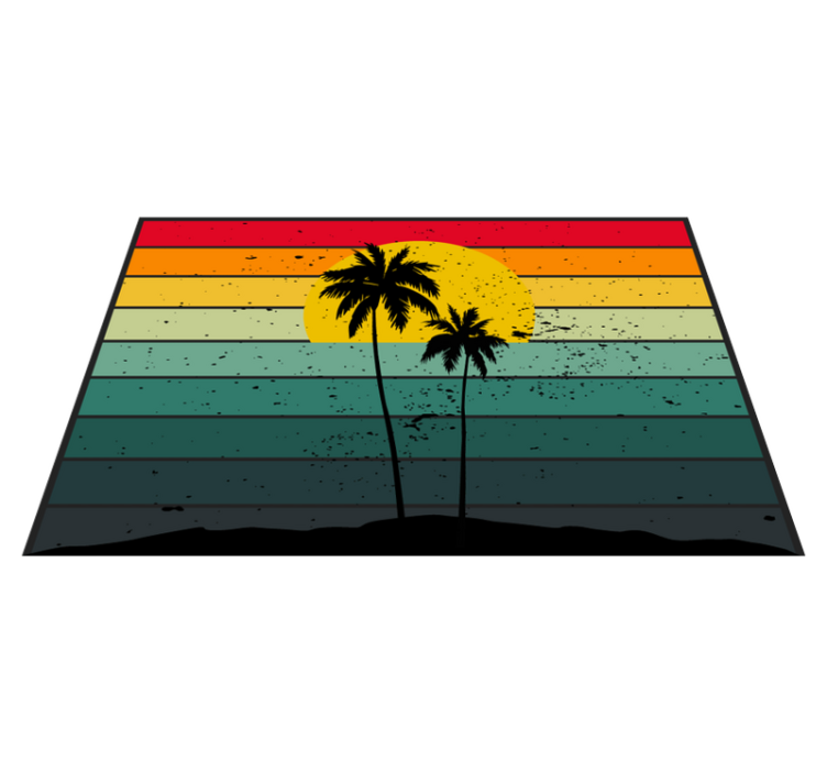 Set de table original paysage de coucher de soleil tropical - TenStickers