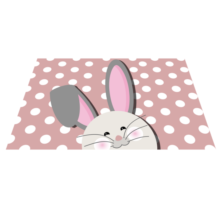 Set de table enfant design de lapin joyeux - TenStickers