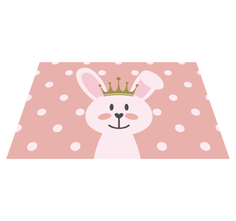 Set de table enfant couronne de joli lapin - TenStickers