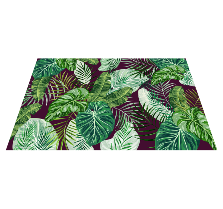 Set de table arrangement de feuilles tropicales - TenStickers