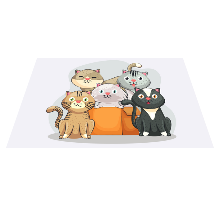 Set de table enfant visages de chats mignons - TenStickers