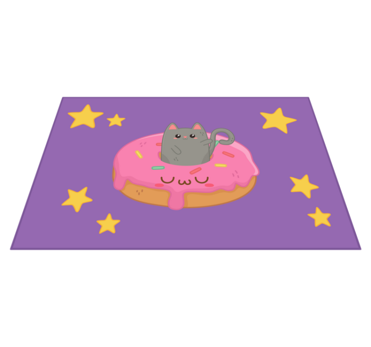 Set de table enfant chat mignon donut - TenStickers